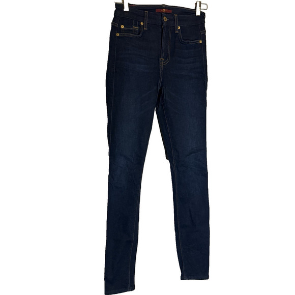 7 For All Mankind Skinny Ankle Leg Jeans - Size 23 - Picture 5 of 10